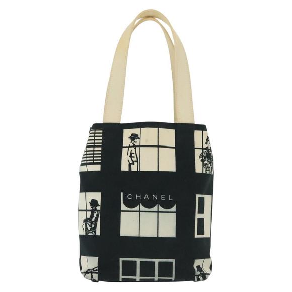 Chanel Window Black Canvas tote - Picture 1 of 10